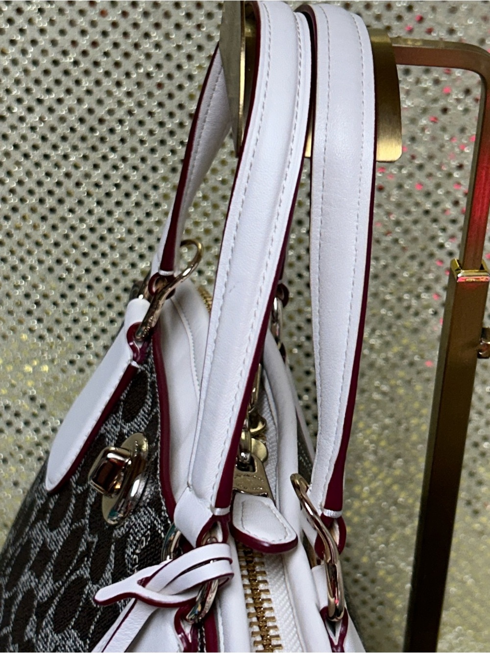 Coach Prince Street Mini Satchel with Chalk White Trim Approx. 15 x 9 x 5 - Picture 8 of 17